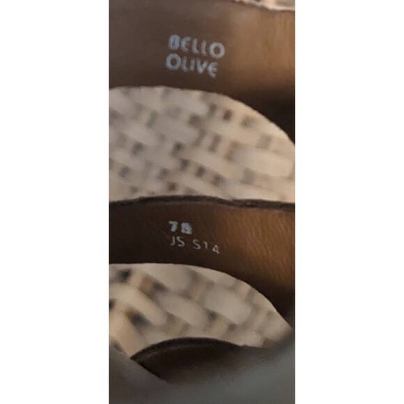 Earthies Brown Leather StrapOn Sandals Sz 7B Bello Olive Brown Beaded Design - Picture 14 of 14